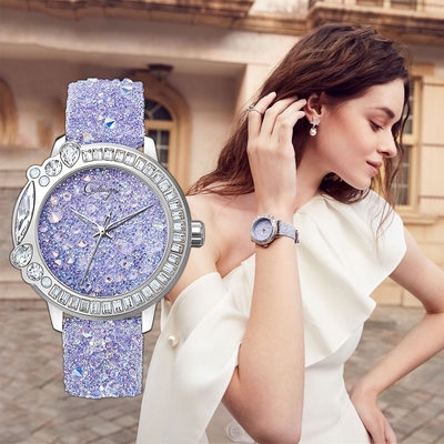 Galtiscopio迦堤 璀璨星鑽系列浪漫紫手錶 母親節暖身慶-40mm AU2SS001SPPLS