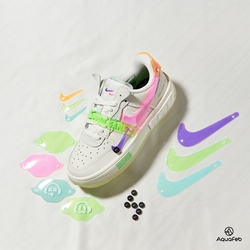 Nike Air Force 1 Fontanka 女鞋 白色 AF1 電競 螢光 拼接 休閒鞋 DO2332-111