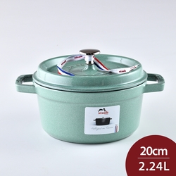 Staub 圓形鑄鐵鍋 20cm 2.2L 鼠尾草 法國製