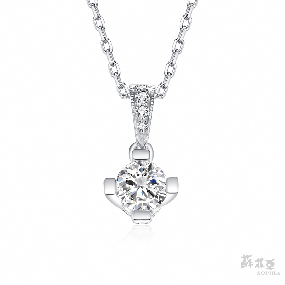 蘇菲亞SOPHIA 鑽石項鍊 -薔薇0.50克拉FVVS2鑽石項鍊