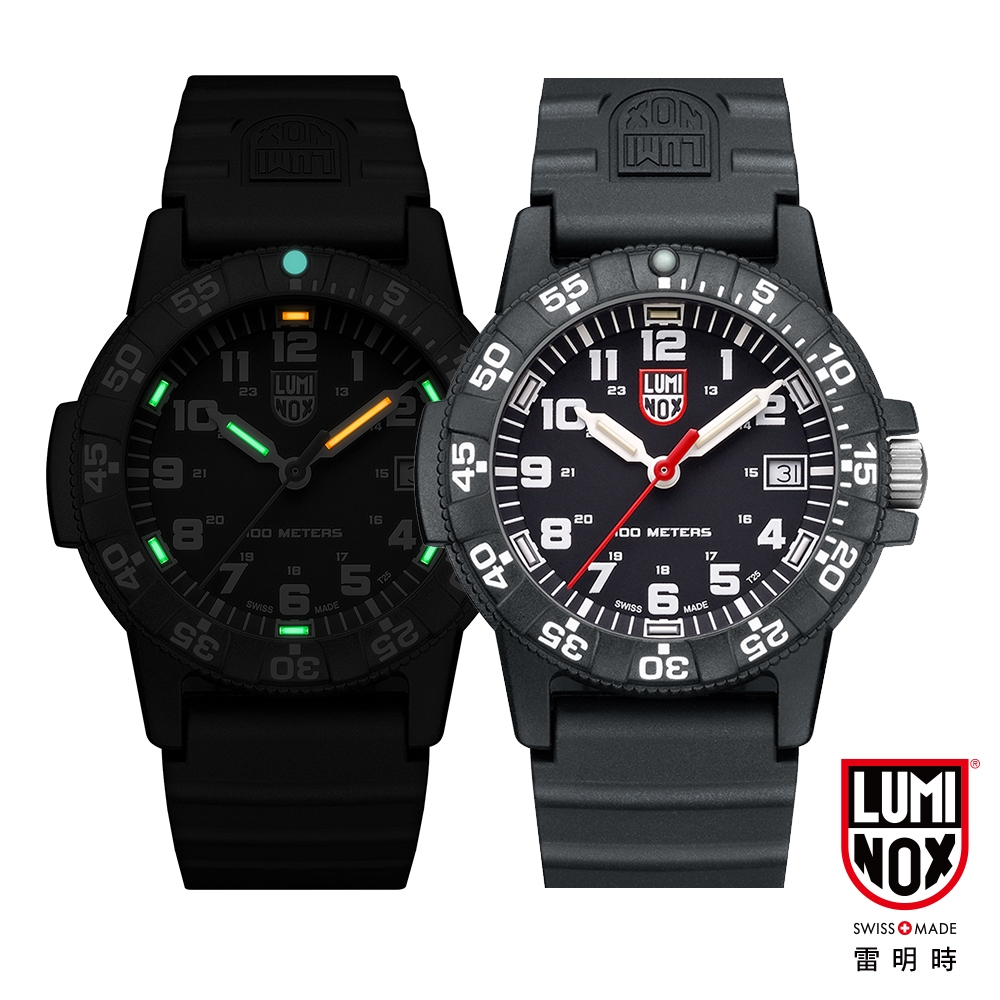 LUMINOX 雷明時SEA TURTLE 0300海龜系列腕錶-黑x白時標/39mm