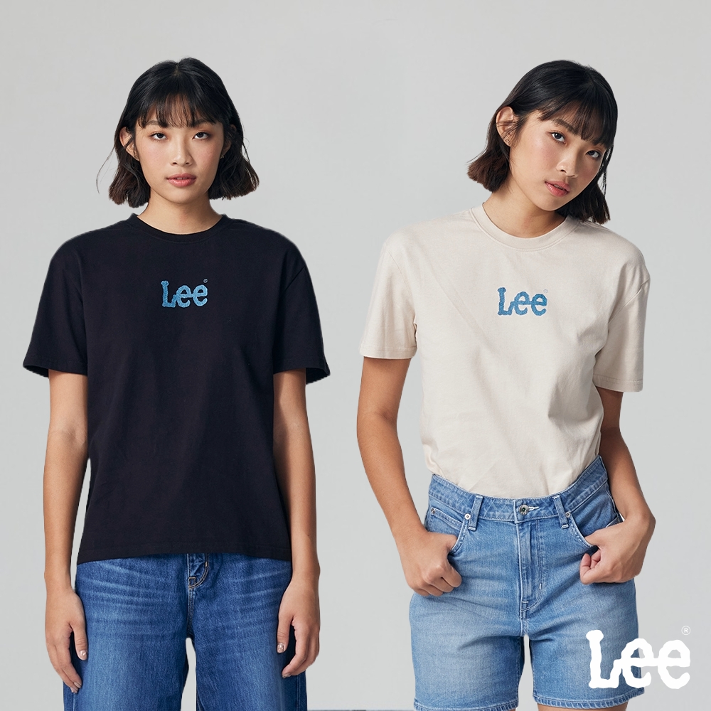 Lee 女款 牛仔藍Logo短袖圓領T 兩色｜Modern