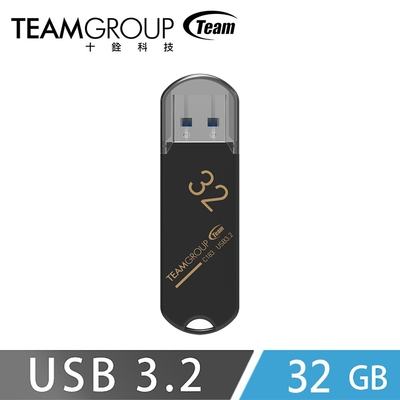 Team十銓科技 C183 USB3.2簡約風隨身碟-黑色 32GB