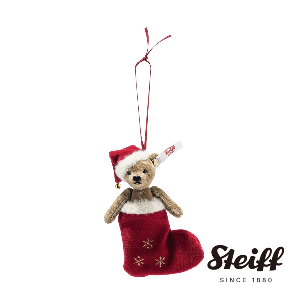 STEIFF德國金耳釦泰迪熊 Christmas Teddy Bear Ornament 聖誕襪 泰迪熊 限量版