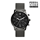 FOSSIL Neutra Chrono 新雅仕三眼計時手錶 槍灰不鏽鋼鍊帶 44MM FS5699 product thumbnail 1