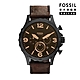 FOSSIL NATE 曠野奇俠深棕色麂皮計時男錶 50mm JR1487 product thumbnail 1