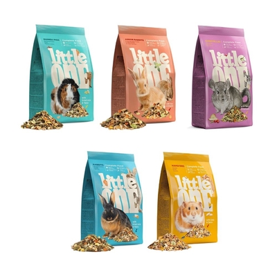 德國Little One-小倉鼠/天竺鼠/幼兔/兔子/龍貓飼料 900g x 2入組(購買二件贈送全家禮卷100元x1張)