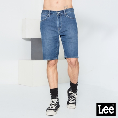 Lee 男款 涼感 902 簡約休閒牛仔短褲 中藍洗水