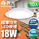 舞光10入組-超薄極亮LED 奧丁崁燈18W 崁孔 15CM(白光/自然光/黃光) product thumbnail 2