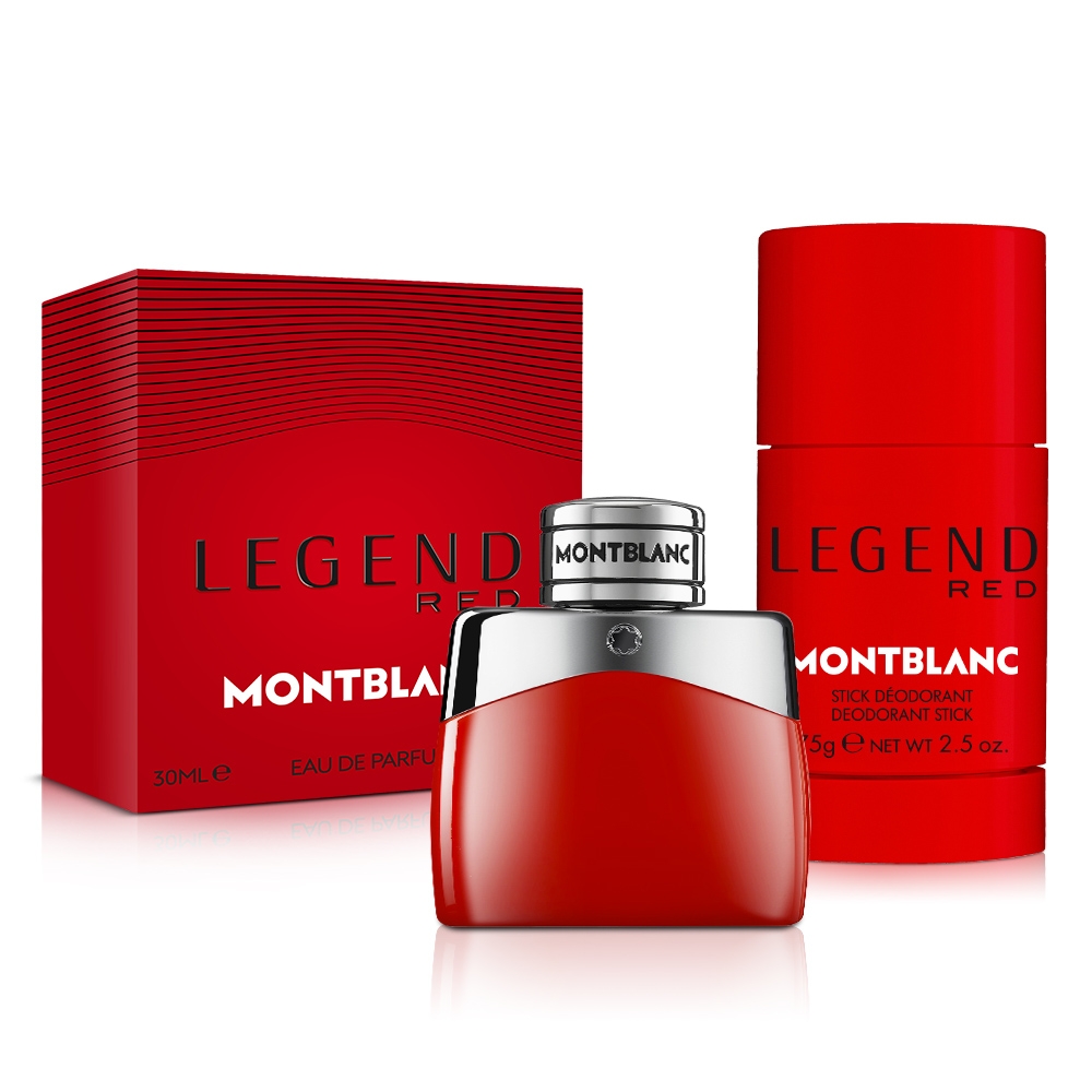 MONTBLANC 萬寶龍 傳奇烈紅男性淡香精30ml+體香膏75g