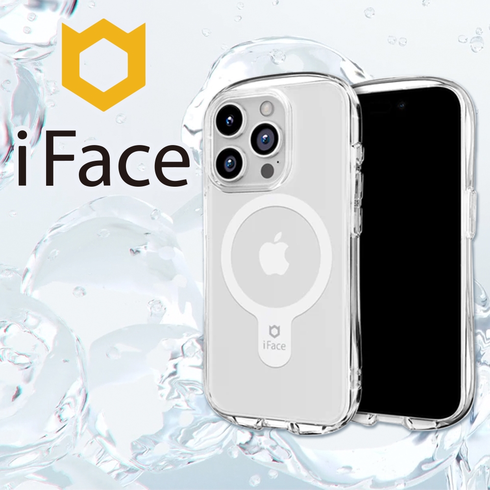 日本iFace iPhone 15 Pro Look in Clear MagSafe 抗衝擊曲線保護殼