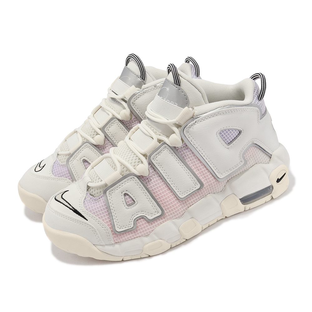 Nike 休閒鞋Air More Uptempo GS 大童鞋女鞋米白粉紫漸變大AIR DQ0514