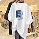 初色 休閒純色印花透氣大碼寬鬆圓領短袖T恤-7款任選-33589(M-2XL可選) product thumbnail 3