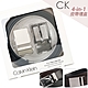 Calvin Klein 質感金屬銅灰雙釦荔枝紋皮帶禮盒-黑/深咖 product thumbnail 1