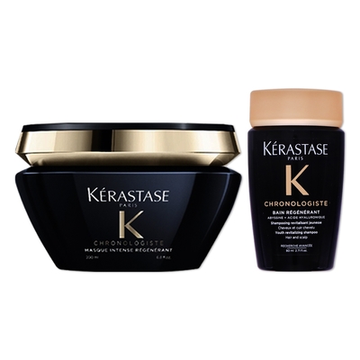 kerastase 卡詩 黑鑽極萃逆時髮膜200ml +黑鑽極萃逆時髮浴80ml