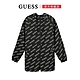 GUESS-女裝-撞色亮眼滿版LOGO風衣外套-黑 原價4790 product thumbnail 1