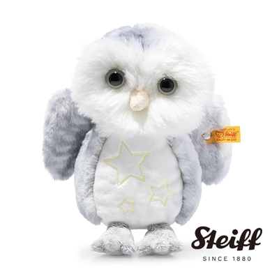 STEIFF德國金耳釦泰迪熊 Light at Night Wittie owl 動物王國_黃標