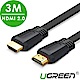 綠聯 HDMI 2.0傳輸線 FLAT版 黑色 3M product thumbnail 1