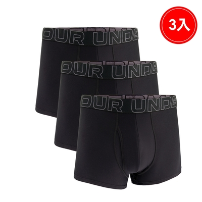 【UNDER ARMOUR】UA 男 Perf Tech 3吋四角褲(3入)_1383882-001