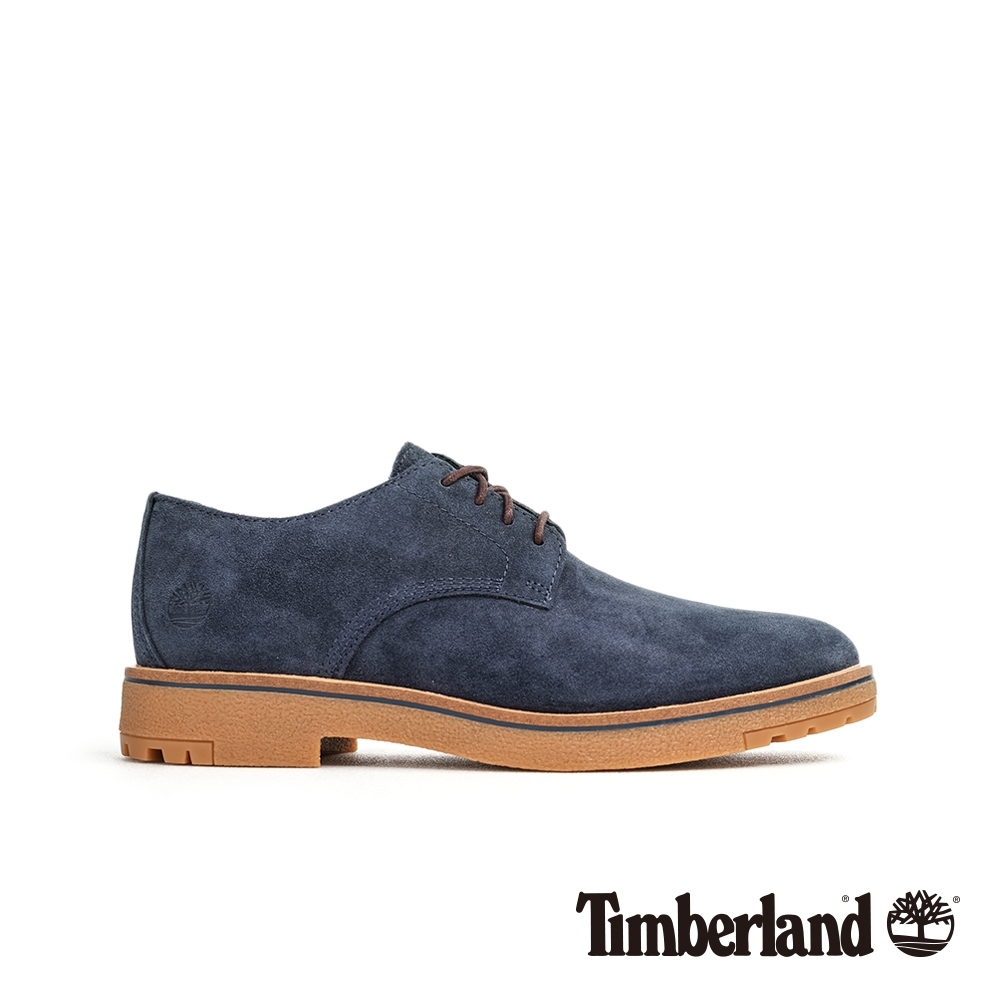 Timberland 男款藍色麂皮經典休閒鞋|A23TN