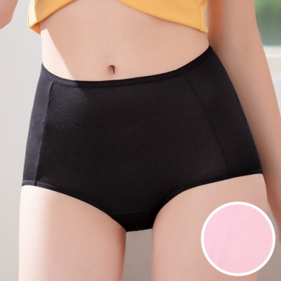 華歌爾-健康內褲-抑菌肌蜜 M-3L中高腰三角褲(粉紫水晶) 莫代爾+抑菌紗