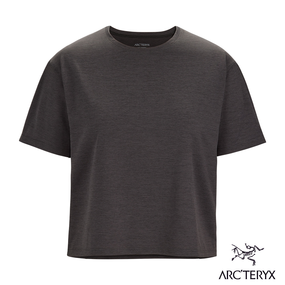 Arcteryx 始祖鳥 女 Taema Crop 快乾短袖圓領衫 黑