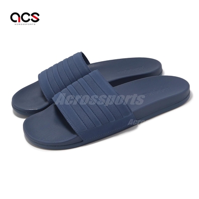 adidas 涼拖鞋 Adilette Comfort 男鞋 藍 止滑 快乾 軟底 拖鞋 愛迪達 ID3402