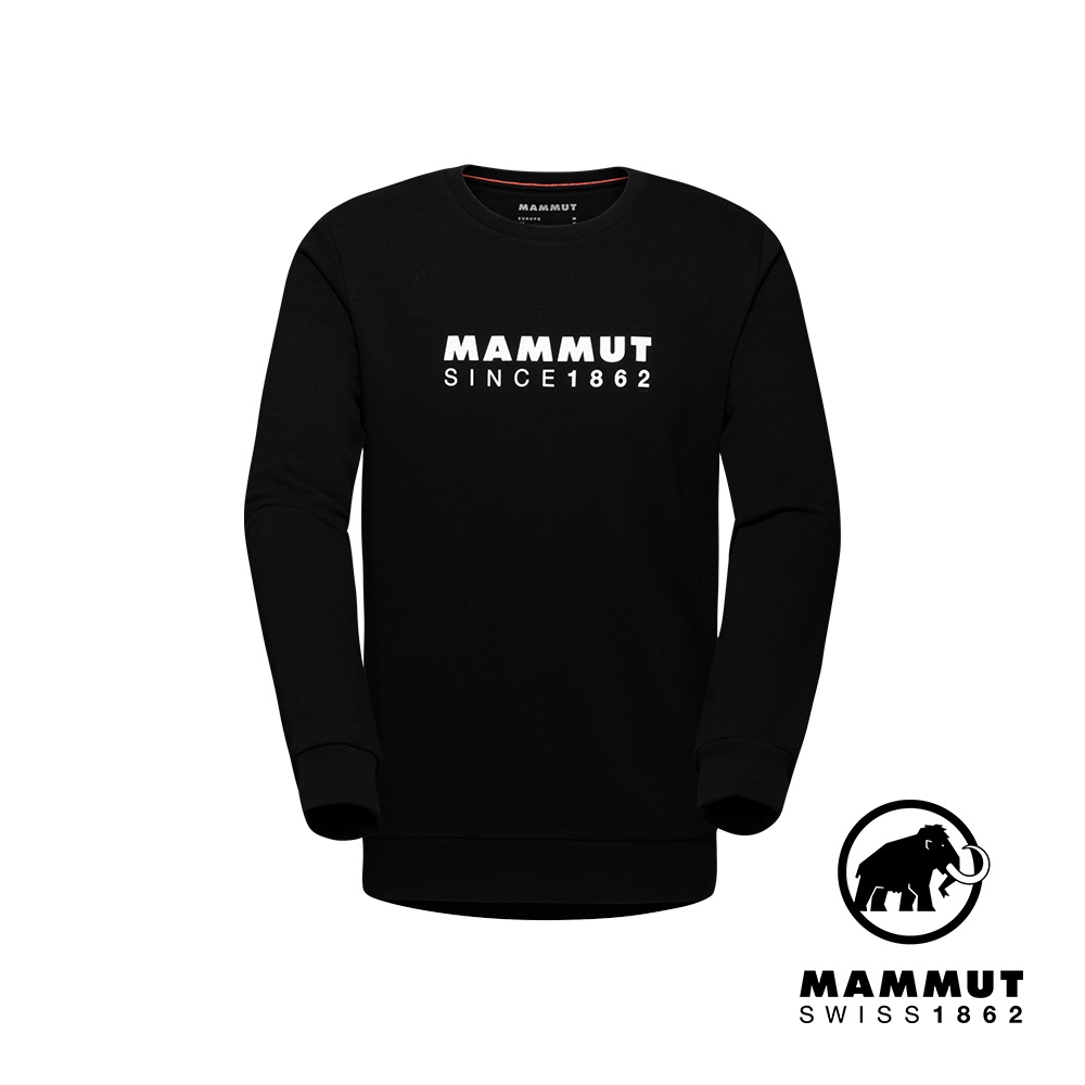 【Mammut長毛象】 Mammut Core ML Crew Neck Logo 機能LOGO長袖T恤 黑色 男款 #1014-04040(網路獨賣)