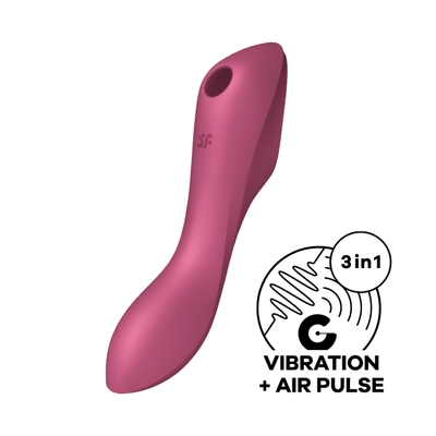 德國Satisfyer Curvy Trinity 3 陰蒂吸吮+震動按摩棒 (紅)