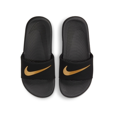 NIKE 拖鞋 大童 中童 童鞋 兒童 運動 KAWA SLIDE GS/PS 黑金 819352-003