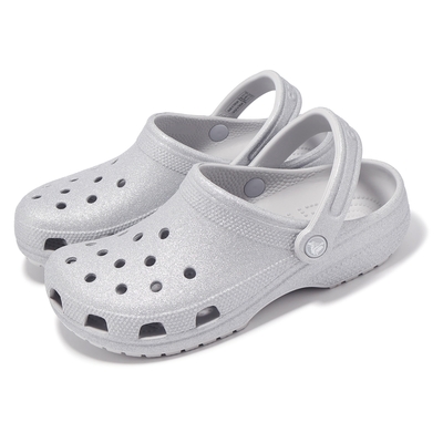 Crocs 洞洞鞋 Classic Glitter Clog 男鞋 女鞋 銀色亮片 經典閃耀 克駱格 卡駱馳 2059420IC