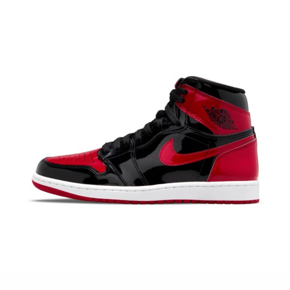 Nike Air Jordan 1代OG 男鞋Patent Bred 亮漆皮經典黑紅配色555088-063