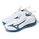 Mizuno 排球鞋 Wave Lightning Neo 2 男鞋 白 藍 輕量 回彈 室內運動 羽排鞋 美津濃 V1GA2202-21 product thumbnail 1