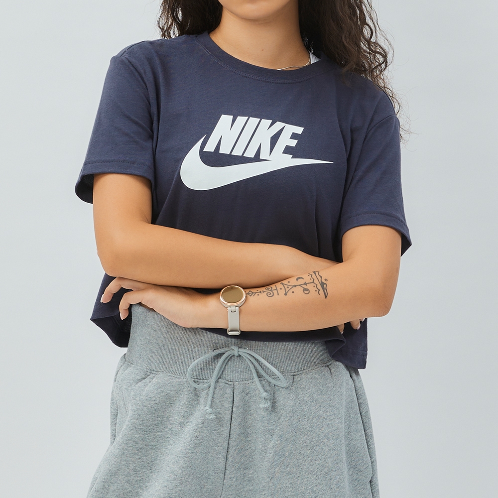 Nike AS W NSW TEE ESSNTL CRP ICN FT 女深紫休閒運動短袖BV6176-015