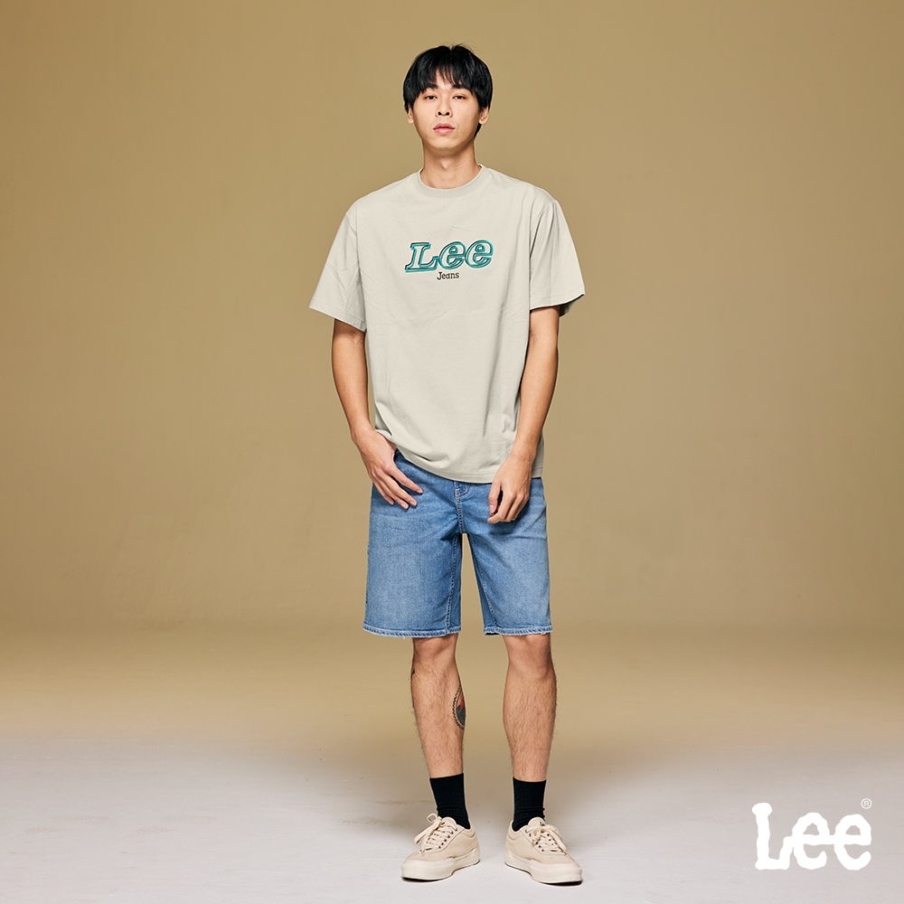 Lee 男款 涼感 903 牛仔短褲 中藍洗水