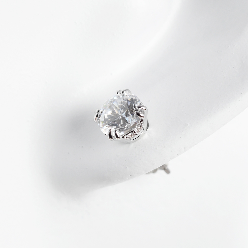 SWAROVSKI Constella 圓形耳釘 鍍白金色 5636712