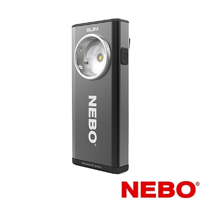 NEBO Slim超薄型充電可調光LED燈-黑-吊卡版(NB6694)