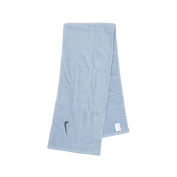 Nike 毛巾 Solid Core Towel 藍 純棉 吸汗 刺繡 長版 健身 訓練 球類 運動毛巾 N100154040-9NS