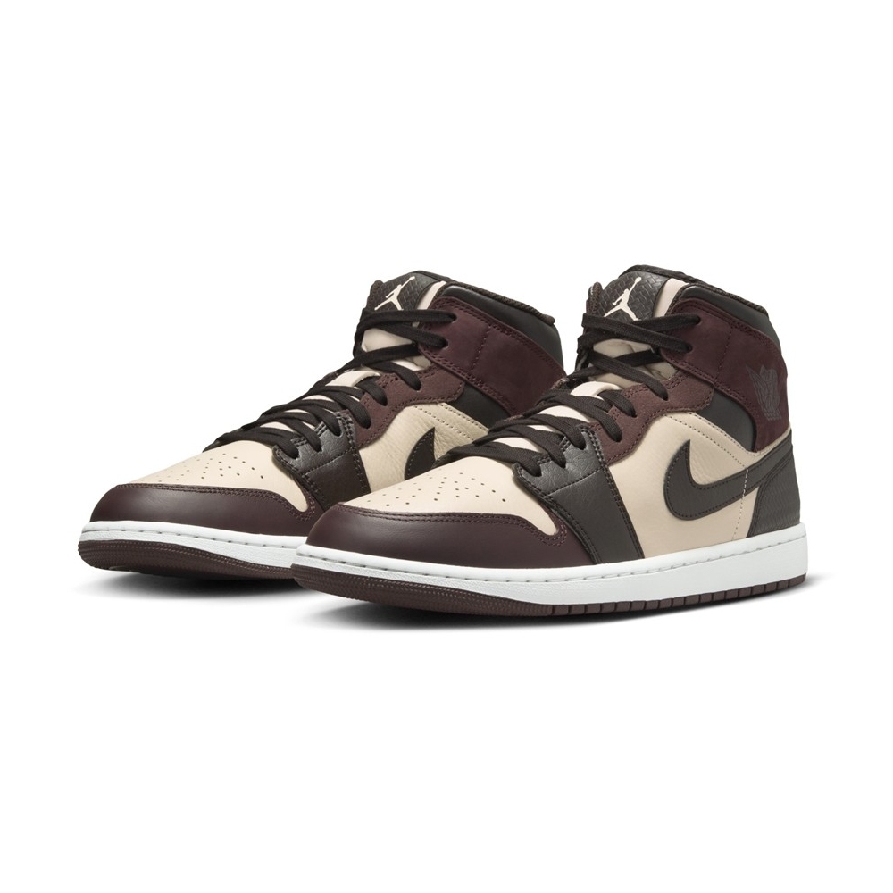 Nike Air Jordan 1 Mid SE Paris YMCA 棕米白咖啡巧克力美拉德休閒鞋男