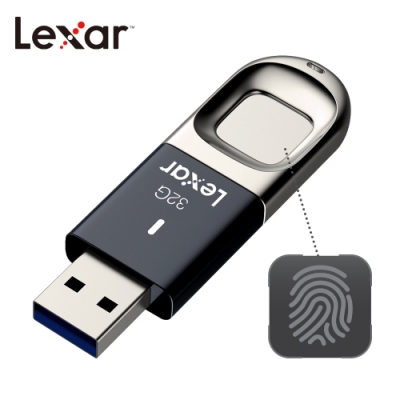 Lexar JumpDrive F35 USB3.0 指紋加密隨身碟 32GB 公司貨