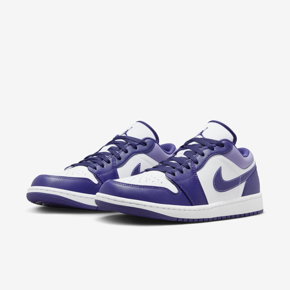 Nike Air Jordan 1 Low 553558-515 男休閒鞋運動喬丹低筒AJ1 皮革葡萄