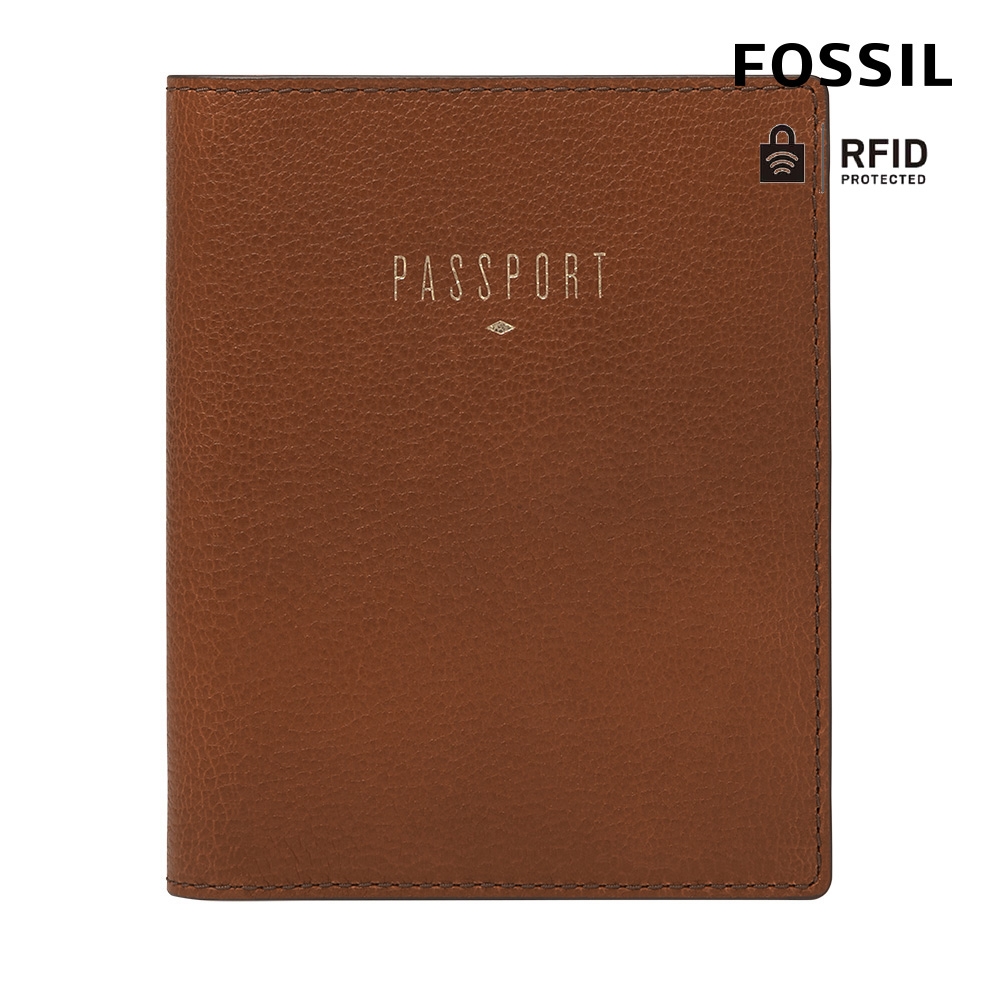 FOSSIL Travel 真皮RFID護照夾-咖啡色 SLG1499200