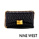 福利品 NINE WEST GRACELYN 金釦掀蓋衍縫斜背包-黑色 product thumbnail 1