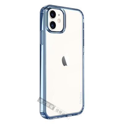 CITY晶鑽彩盾 iPhone 11 6.1吋 抗發黃透明殼 氣囊軍規防摔殻 手機殼(遠峰藍)