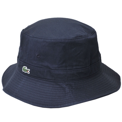 LACOSTE 日本製品牌鱷魚刺繡LOGO圖騰遮陽帽(黑)