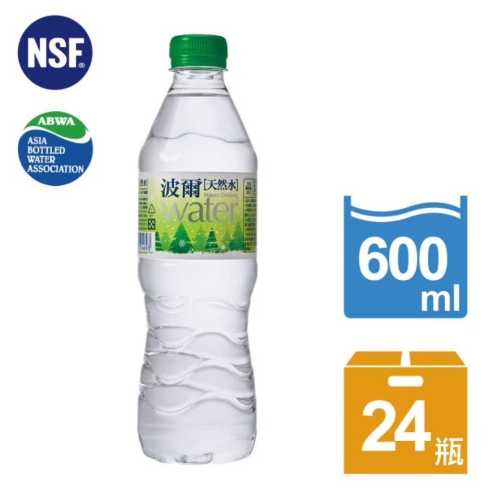 金車 波爾天然水-綠標(600mlx24瓶)