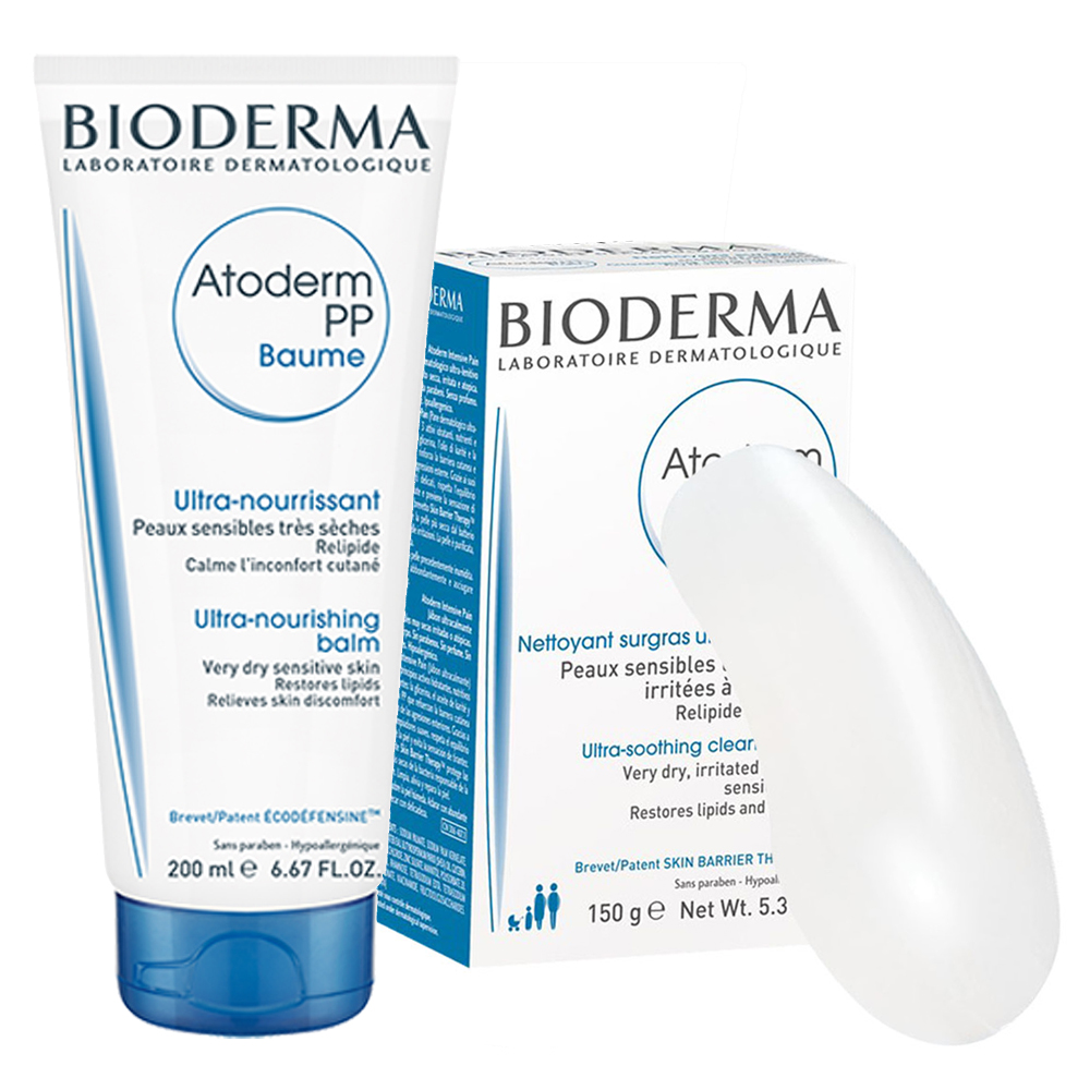 BIODERMA貝膚黛瑪 舒益PP修護滋養潔膚組