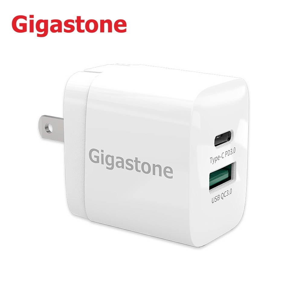 【Gigastone】PD + QC3.0 雙孔急速快充18W充電器