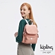 Kipling 奶油草莓拿鐵色拉鍊掀蓋後背包-CITY PACK MINI product thumbnail 1