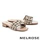 拖鞋 MELROSE 時尚金蔥水鑽編織造型方頭低跟拖鞋－粉 product thumbnail 1
